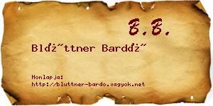 Blüttner Bardó névjegykártya
